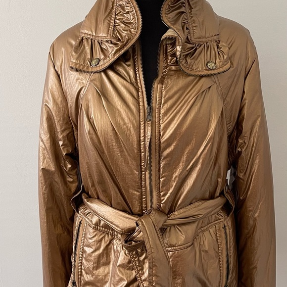 Just Cavalli Gold Puffer Jacket - Picture 11 of 16